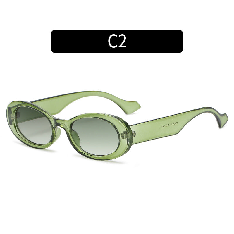 Trendy Übergroße Ovalrahmen Sonnenbrille