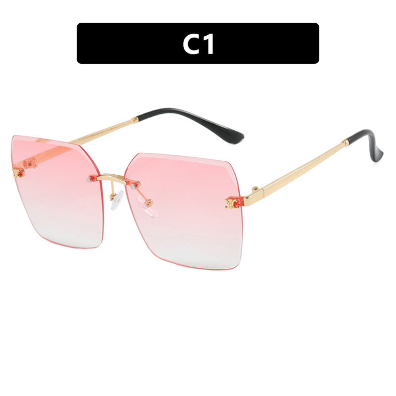 Damen quadratische Sonnenbrille im modernen Design mit filigranem Metallrahmen Karnz