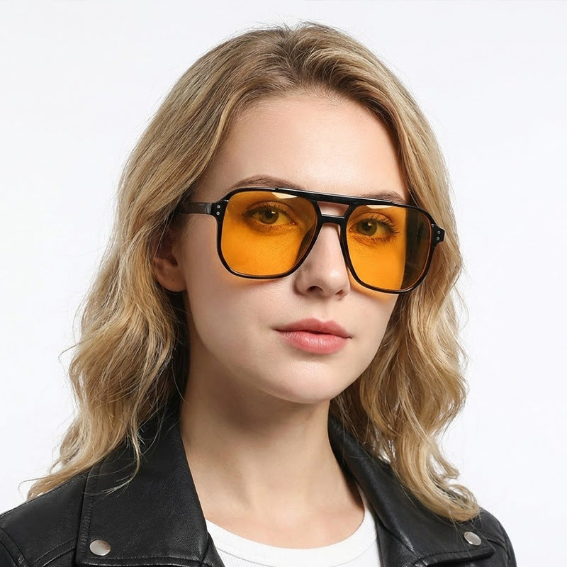 Damen Rechteckige Sonnenbrille mit UV-Schutz und polarisierten Gläsern Karnz