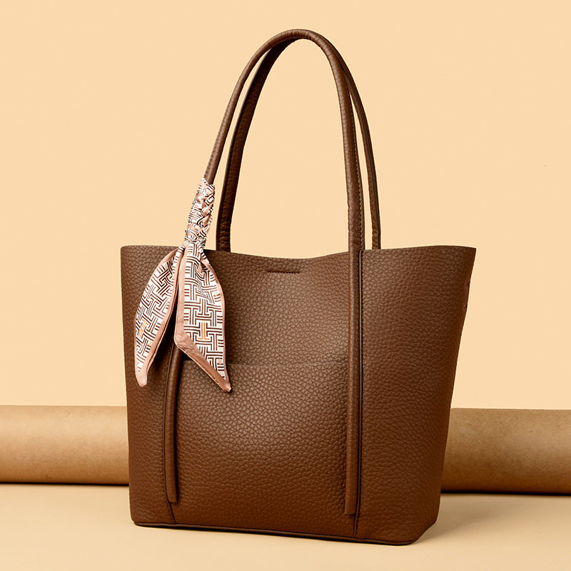 Texturierte Leder-Shopper-Tasche Karnz