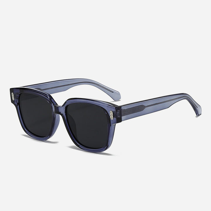 Damen Designer-Sonnenbrille mit quadratischem Rahmen und braunen Gläsern Karnz