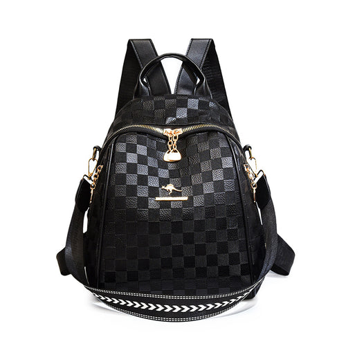 Stylischer Schachbrettmuster-Rucksack