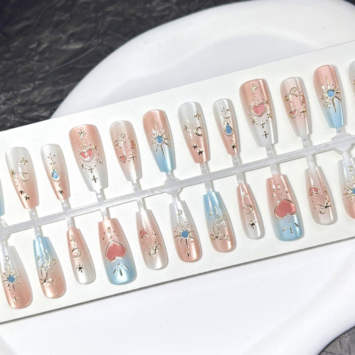 Himmels-Themen Press-On Nagelkunst Set