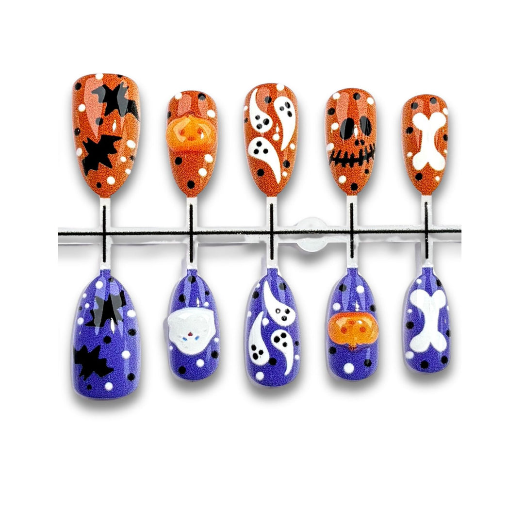Festliches Halloween-Themen Press-On Nagelkunstset