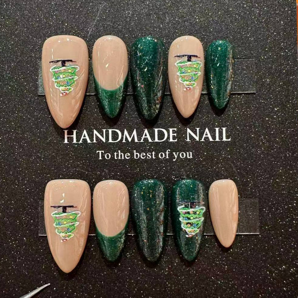 Handgefertigtes saisonales Press-On-Nagelset