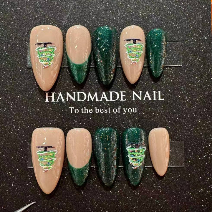 Handgefertigtes saisonales Press-On-Nagelset