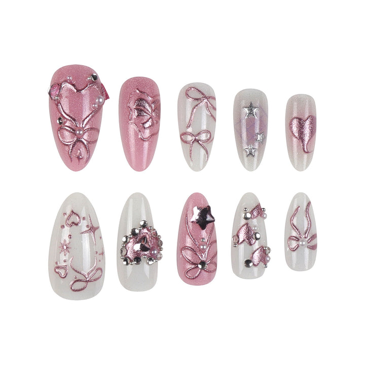 Dekorative Lange Stiletto Nagelkunst Karnz