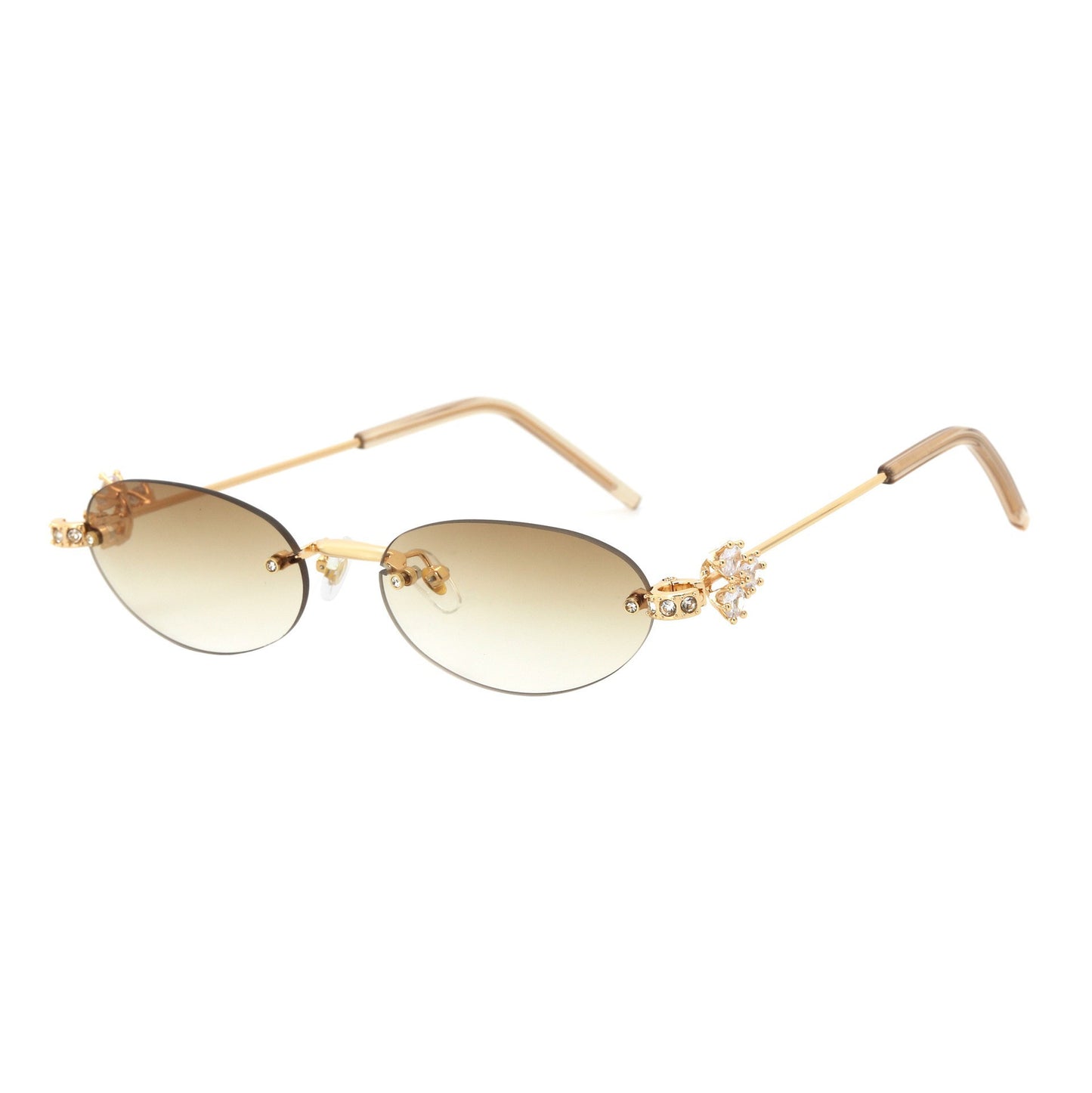 Damen Designer-Sonnenbrille mit luxuriösen Verzierungen Karnz