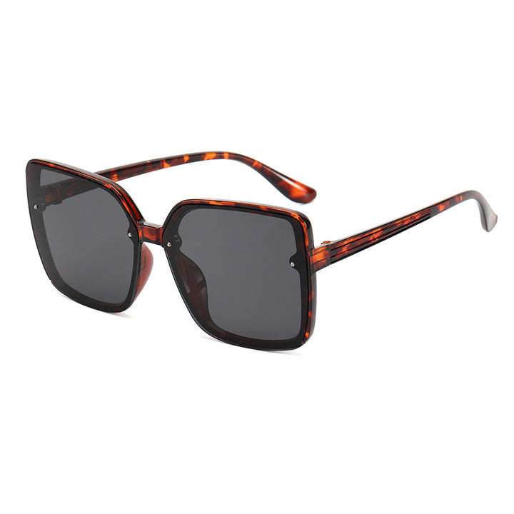 Damen Oversized-Quadrat-Sonnenbrille mit kontrastierendem Rahmen Karnz