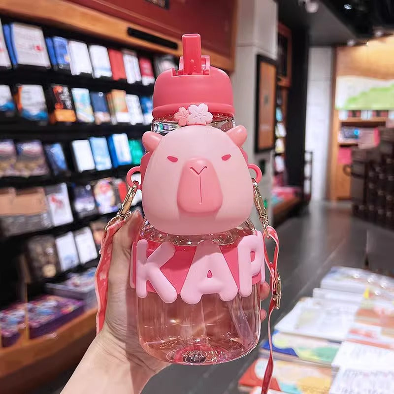 Damen Trinkflasche mit interaktivem Design und stylischem Charakterelement Karnz