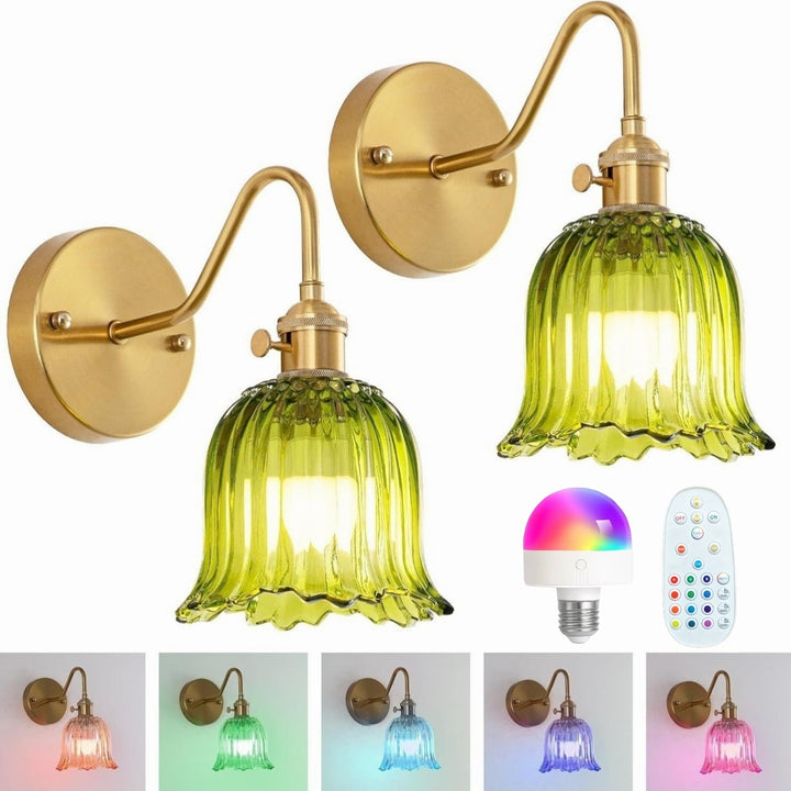 Vintage Glas Wand sconces