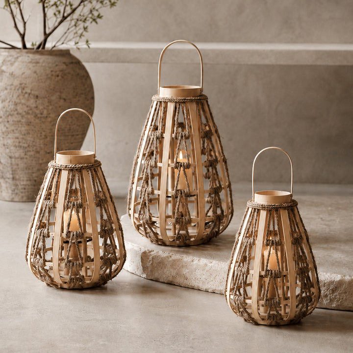 Dekorative Laterne aus Rattan Karnz