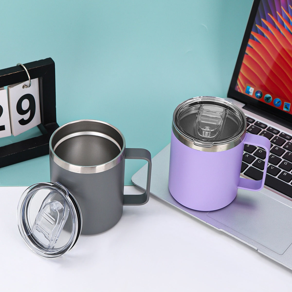 Damen isolierter Kaffee-Genussbecher mit ergonomischem Griff Karnz