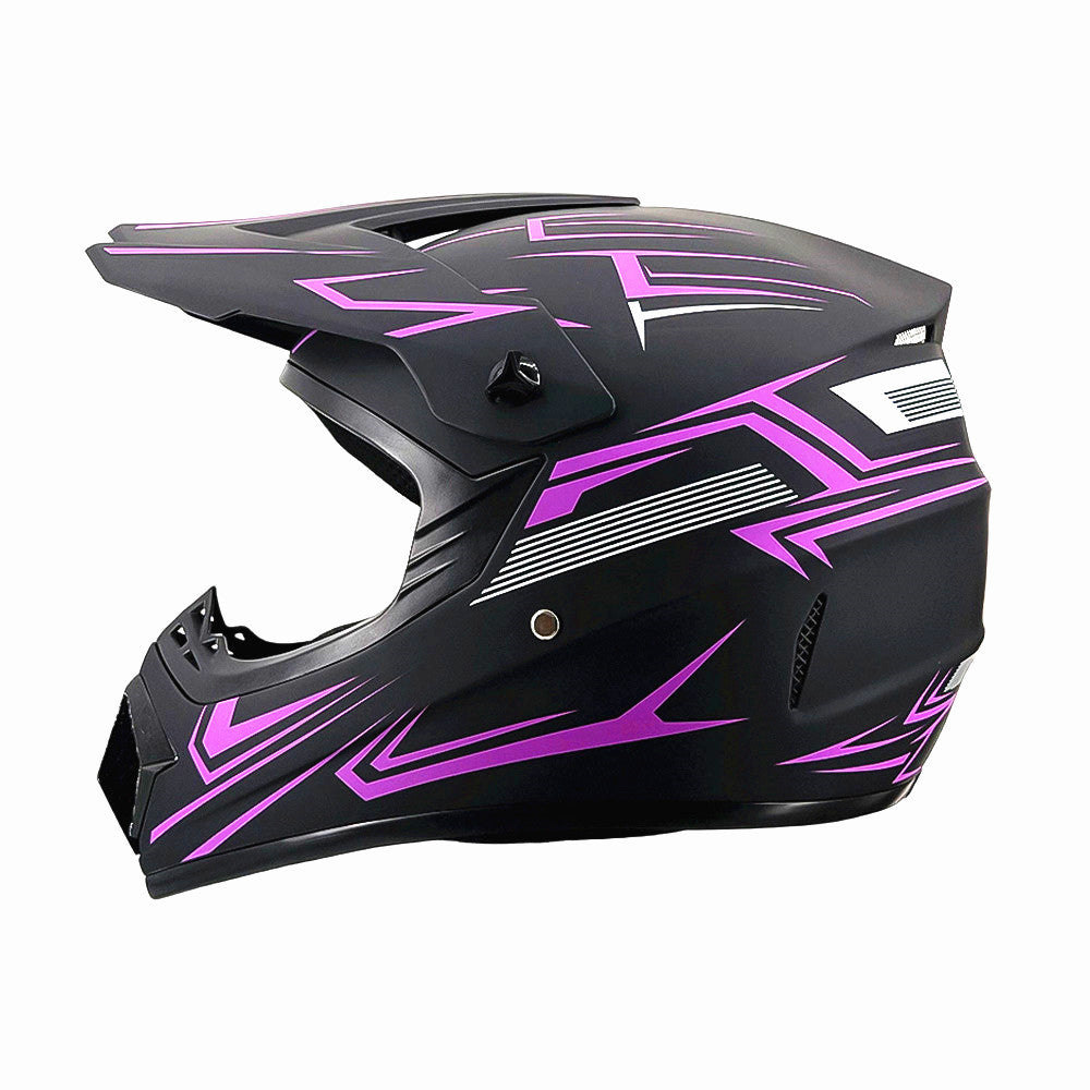 Vollgesicht-Motocross-Helm mit verlängertem Visier und verstärktem Kinnschutz Karnz