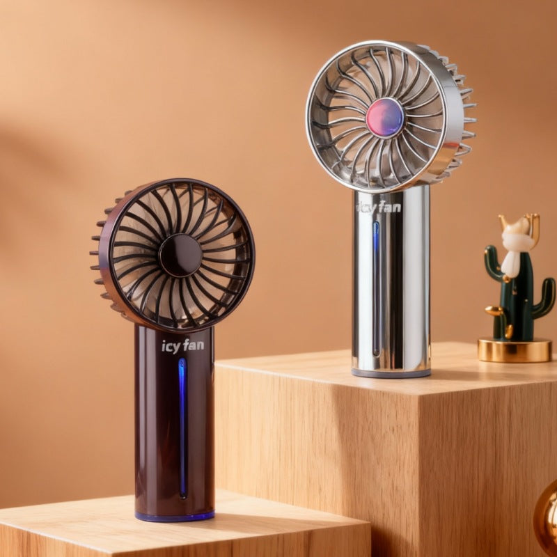 Damen tragbarer Sprühventilator mit USB-Anschluss und ergonomischem Griff Karnz