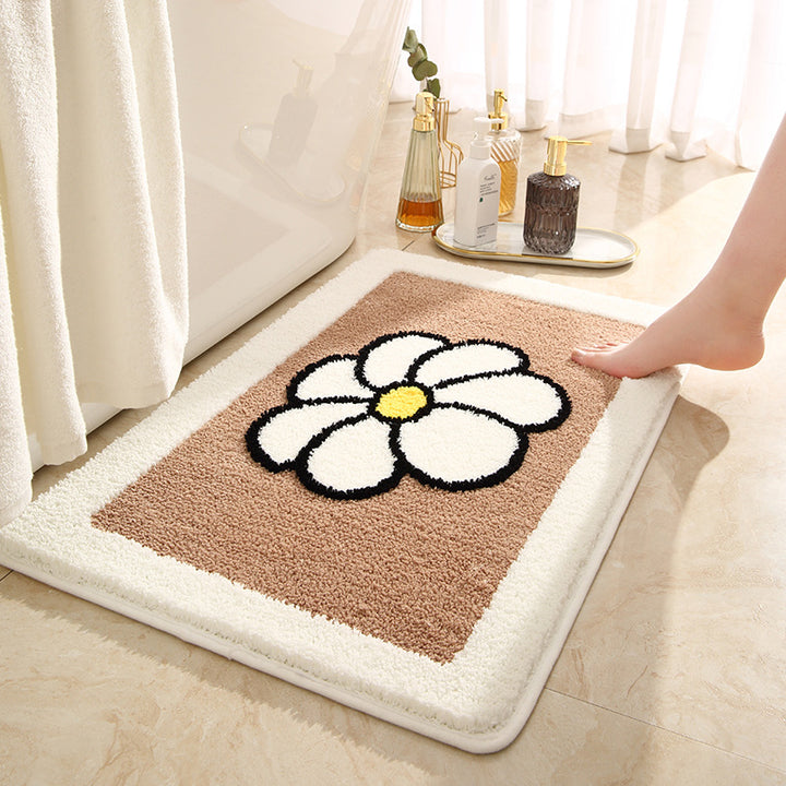 Floral Design Dusche Teppich