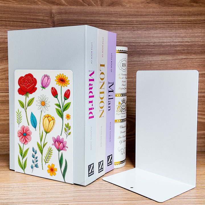 Künstlerische Blumen Design Buchstützen