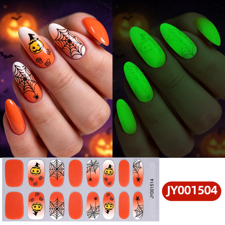 Leuchtende Halloween-Nagelkunst-Sticker