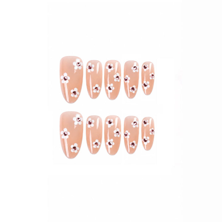 Kunstnagelset mit floralen 3D-Details Karnz