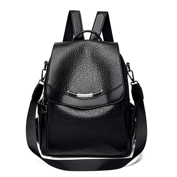 Schicke Strukturierte Leder Rucksack Karnz
