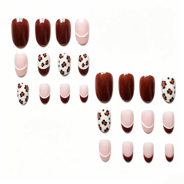 Wildtierdruck-Nagelkunst-Set
