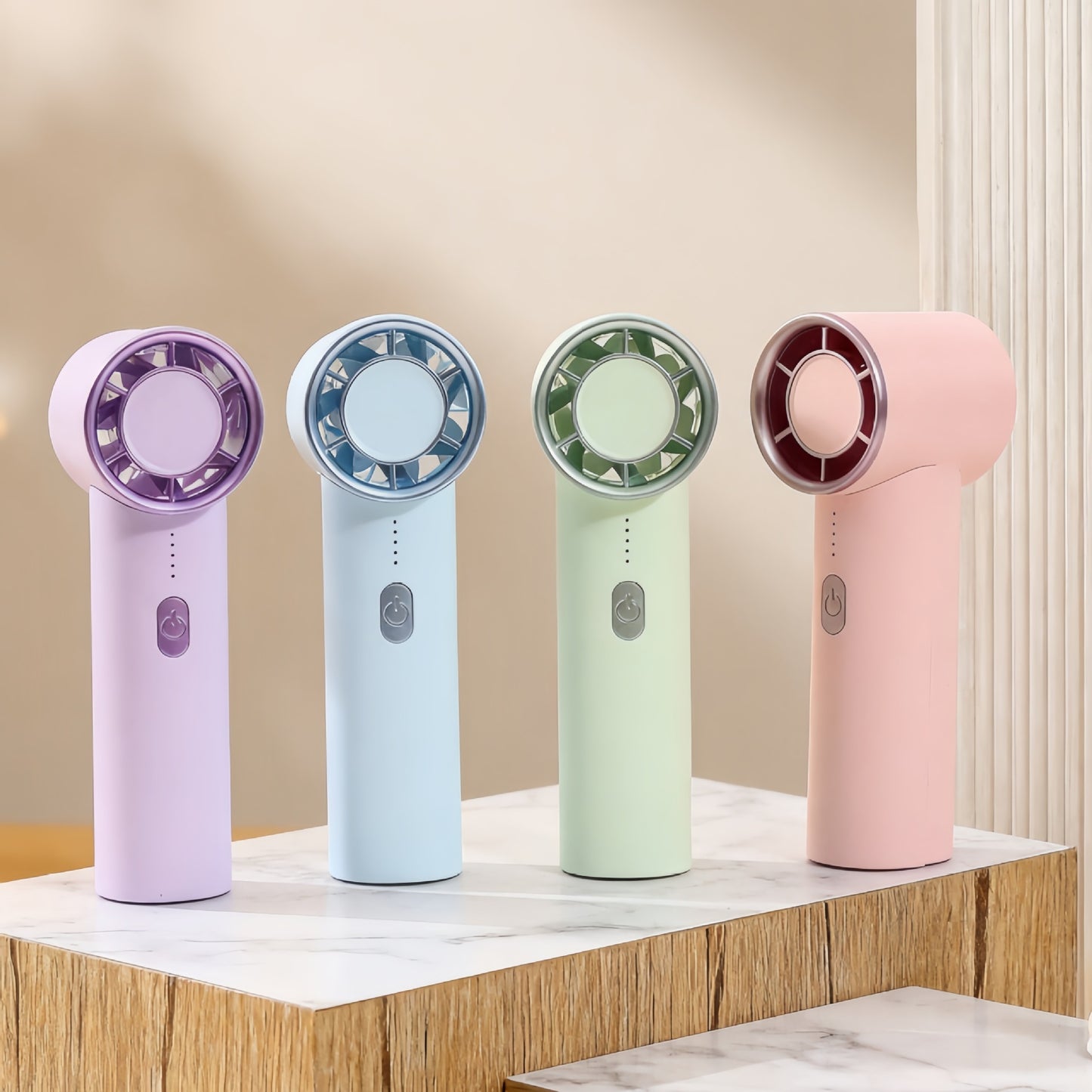 Damen Tragbarer Handventilator mit USB-Ladefunktion und flexiblem Design Karnz
