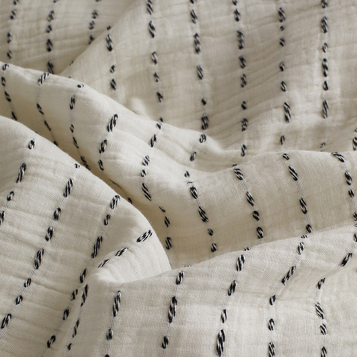 Gestepptes gewaschenes Baumwoll-Rüschendeckenbezug-Set mit Kissenbezügen und Bett-Skirt