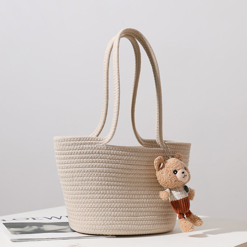 Damen Handgefertigte Strandtasche im modernen Makramee-Stil Karnz