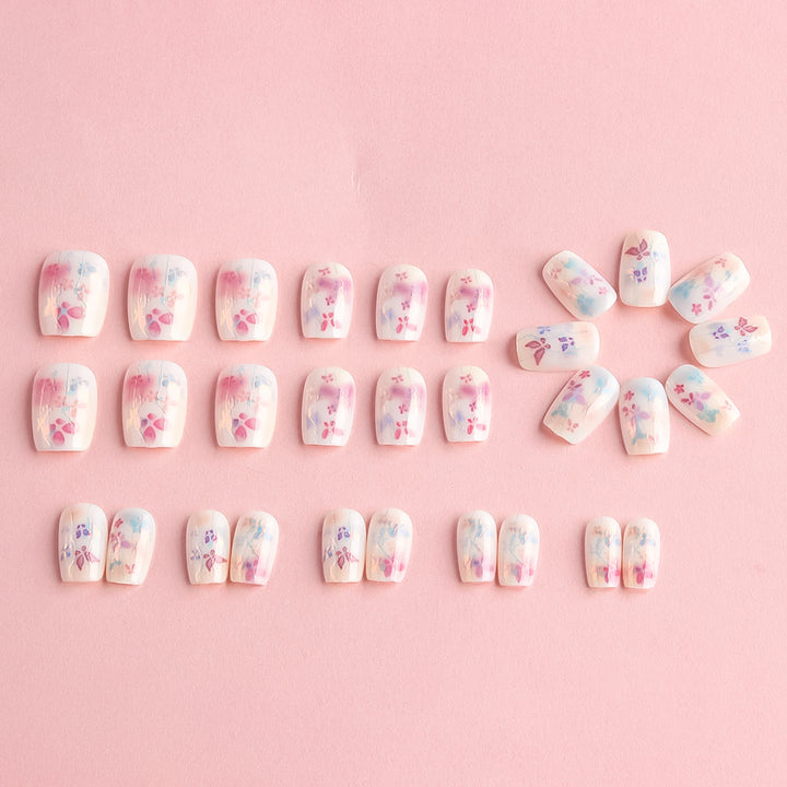 Künstlerisches Floral Nagelkunst Set Karnz