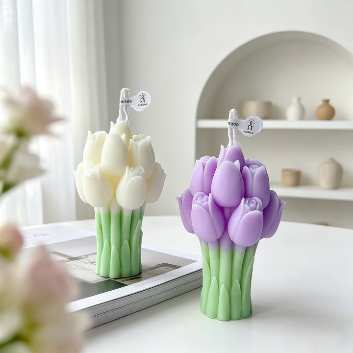 Künstlerische Blumekerze