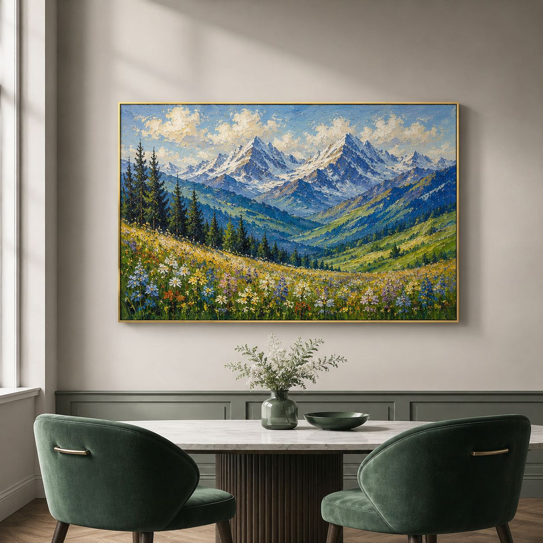 Berglandschaft-Leinwand-Wandkunst für Innenräume