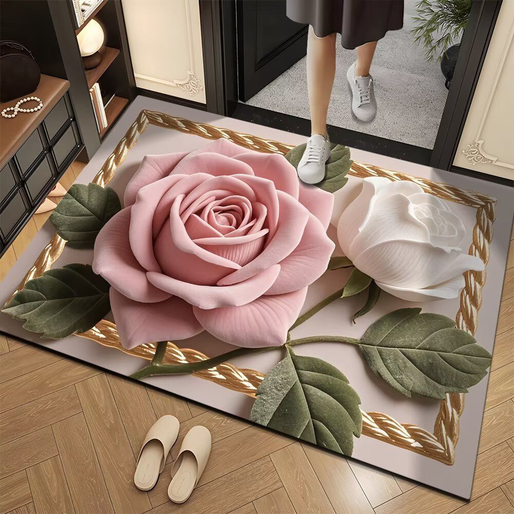 Florale 3D dekorative Teppichmatte