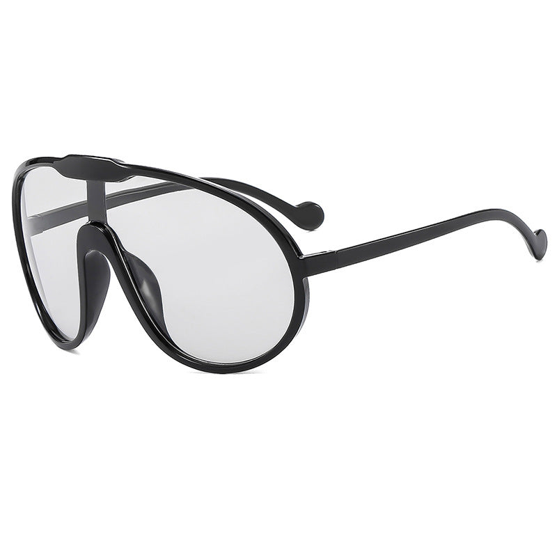 Damen futuristische transparente Sonnenbrille mit eleganter Form Karnz
