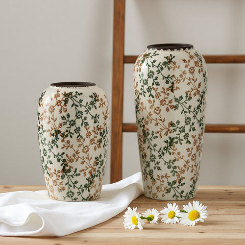 Florale Keramikvase Karnz