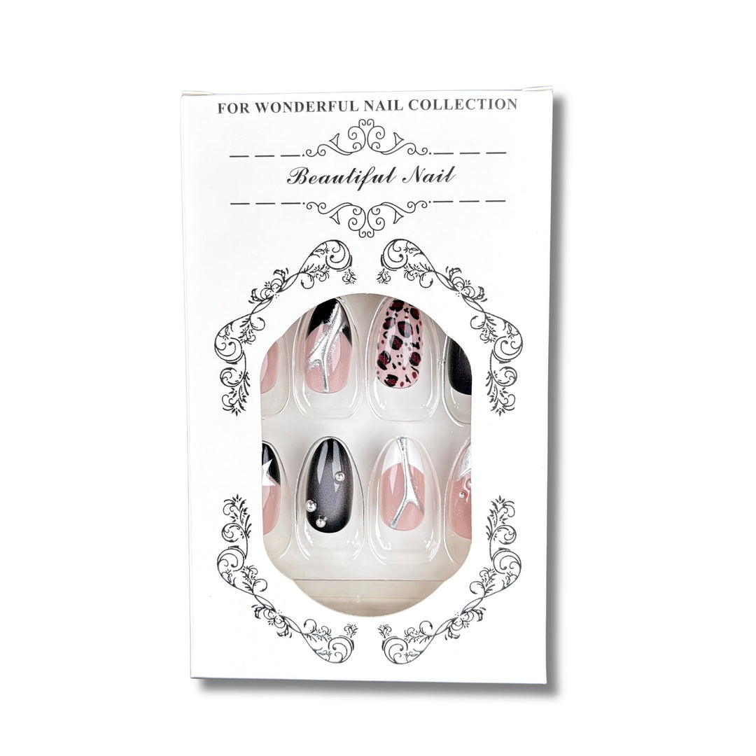 Künstlerisches Glamour Press-On Nagelset