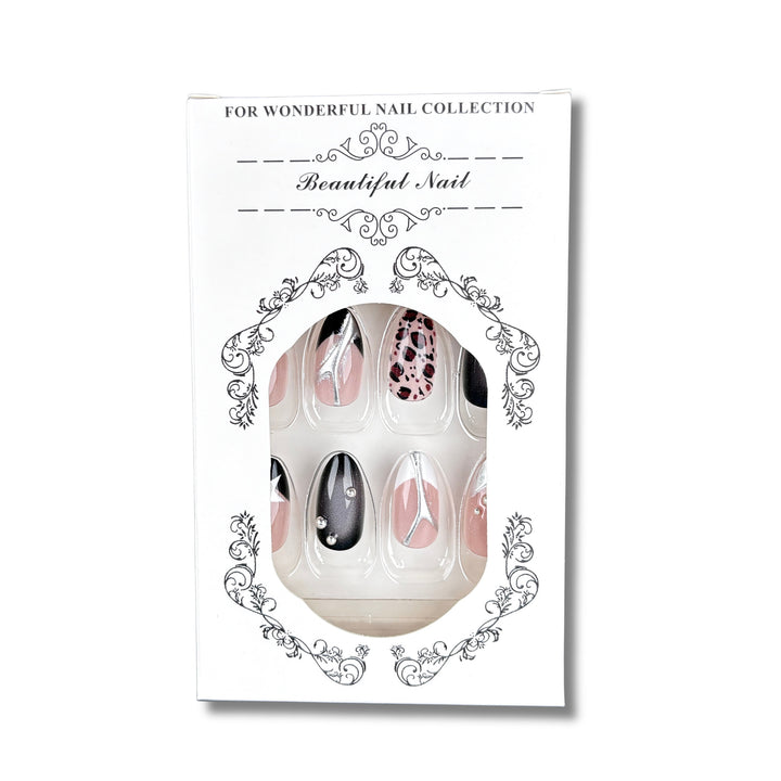 Künstlerisches Glamour Press-On Nagelset