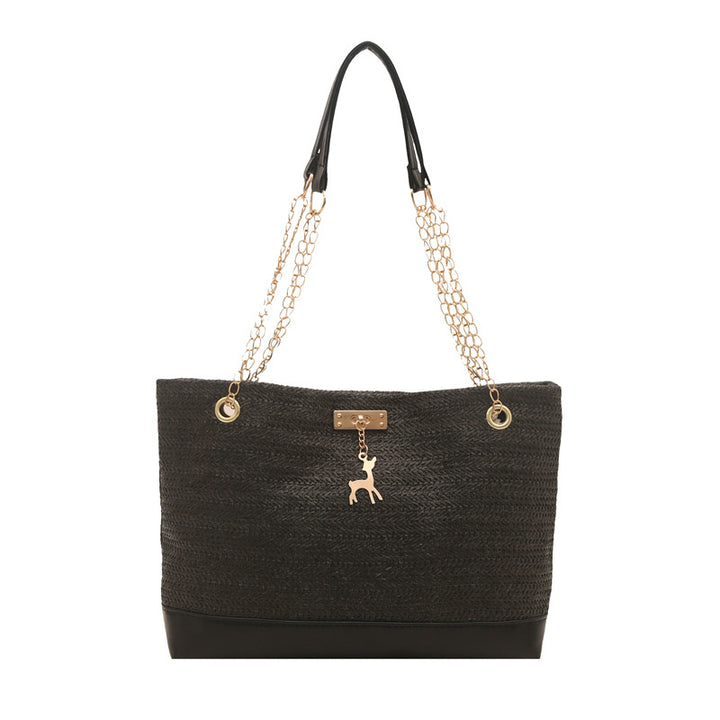 Stylische Geflochtene Strandtasche