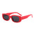Damen modische Retro-Sonnenbrille mit rechteckigem Rahmen Karnz