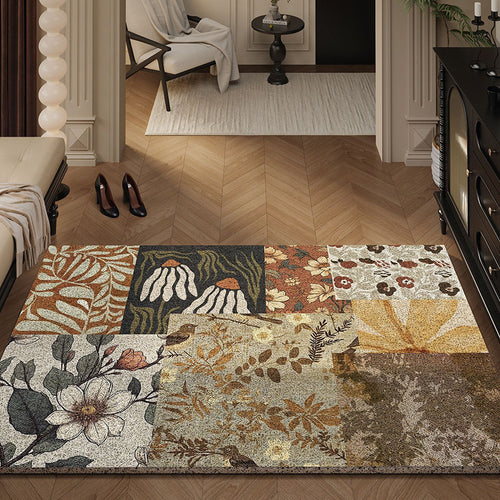 Vintage Floral Patchwork Teppich