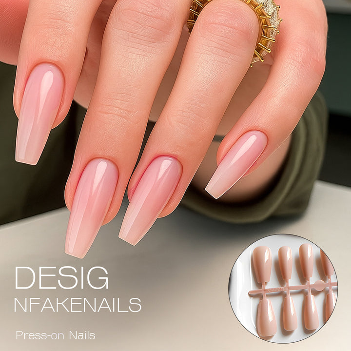 Elegante Lange Press-On Nagelverlängerungen Karnz