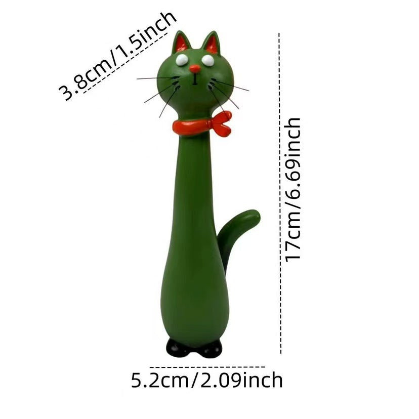Dekorative Katzenfigur im eleganten Stil Karnz