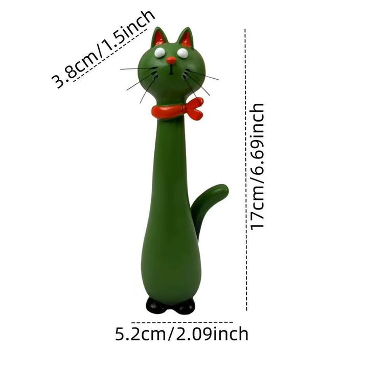 Dekorative Katzenfigur im eleganten Stil Karnz