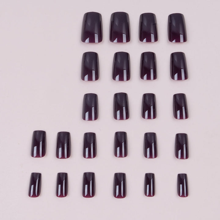 Elegante quadratische Press-On-Nagel-Set