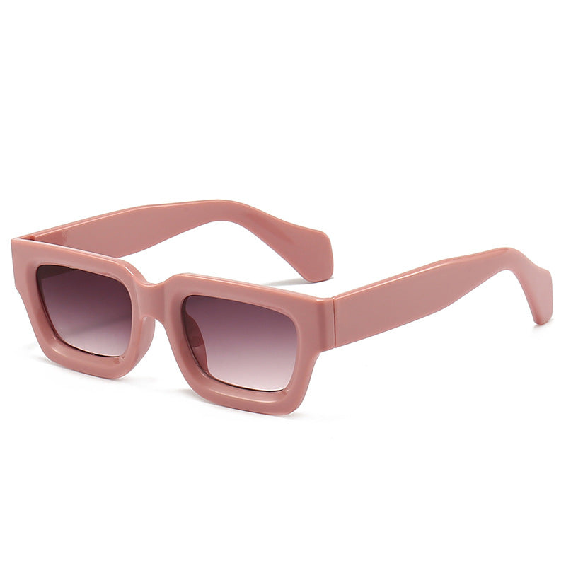 Damen trendige Sonnenbrille mit robustem und transparentem Rahmen Karnz