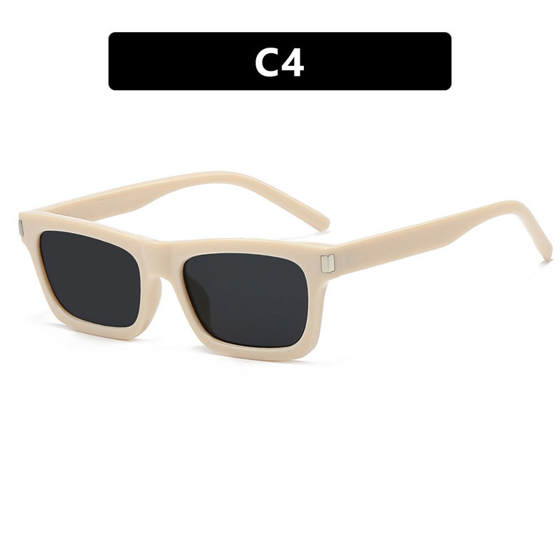 Damen quadratische Sonnenbrille mit transparenten Gläsern und stilvollem Design Karnz