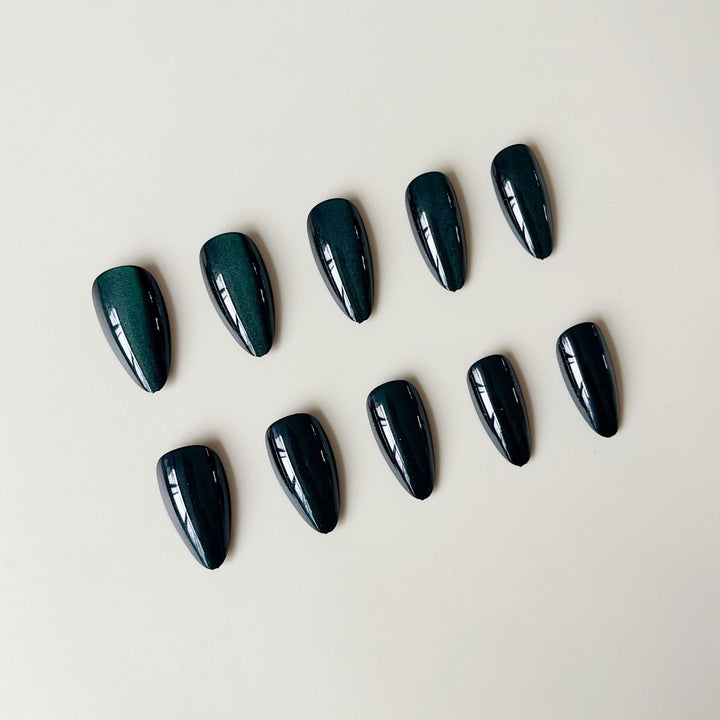 Kunstnagelset mit elegantem Hochglanz und Stiletto-Design Karnz