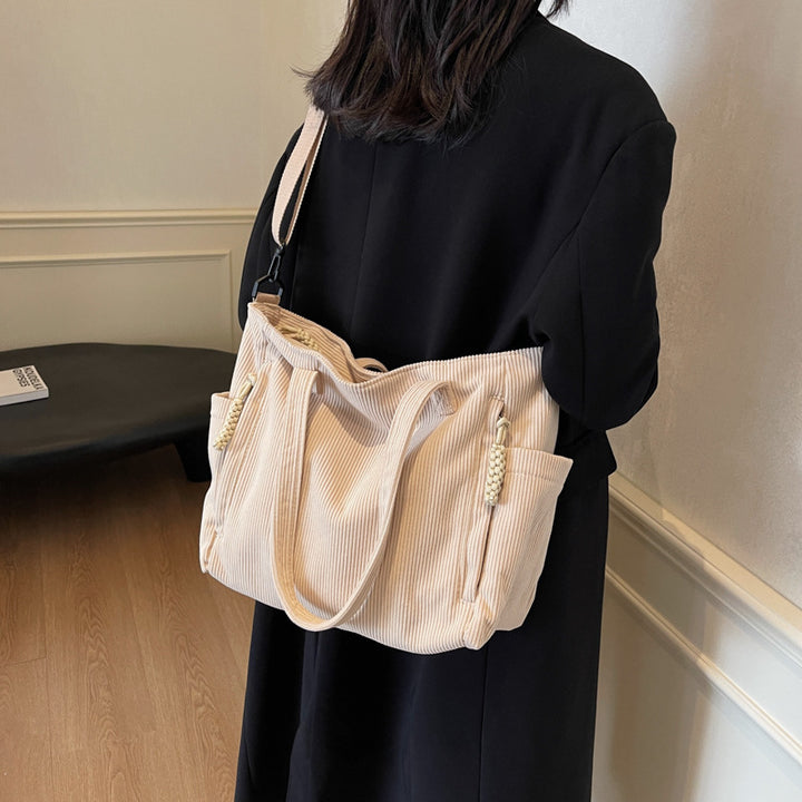 Multi-Pocket Canvas Tote Bag Karnz