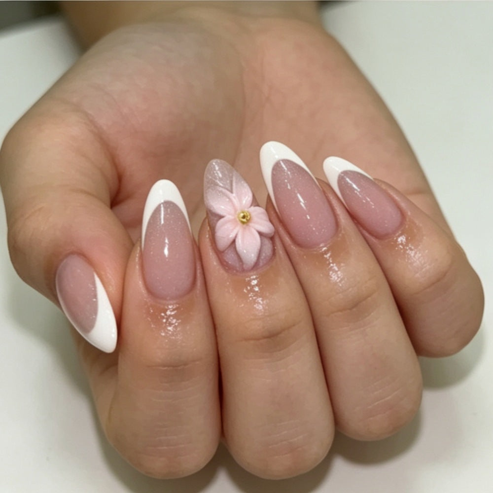 Floral 3D Nagelkunst Tipps Karnz