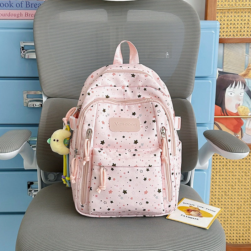 Stern-Druck Multi-Taschen Rucksack Karnz