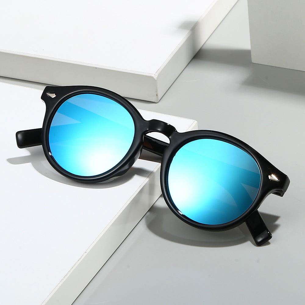 Damen modische Sonnenbrille mit transparentem Rahmen und gelben Gläsern Karnz